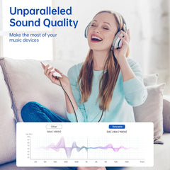 3.5Mm Aux Cable (9.8Ft/3M) Hi-Fi Sound Nylon Braided Auxiliary Audio Cable