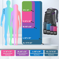 Microfiber Travel Sports Towel-Quick Dry, Soft Lightweight