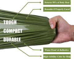 Emergency Sleeping Bag Survival Bivy Sack Use as Emergency Blanket