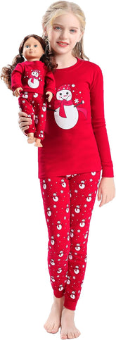 4 Piece Cotton Pajamas Toddler Christmas Sleepwear
