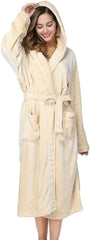 Women Thick Nightgown with Pockets Fluffy Sleepwear Medium