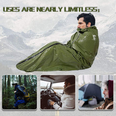 Emergency Sleeping Bag Survival Bivy Sack Use as Emergency Blanket