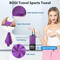 Microfiber Travel Sports Towel-Quick Dry, Soft Lightweight 