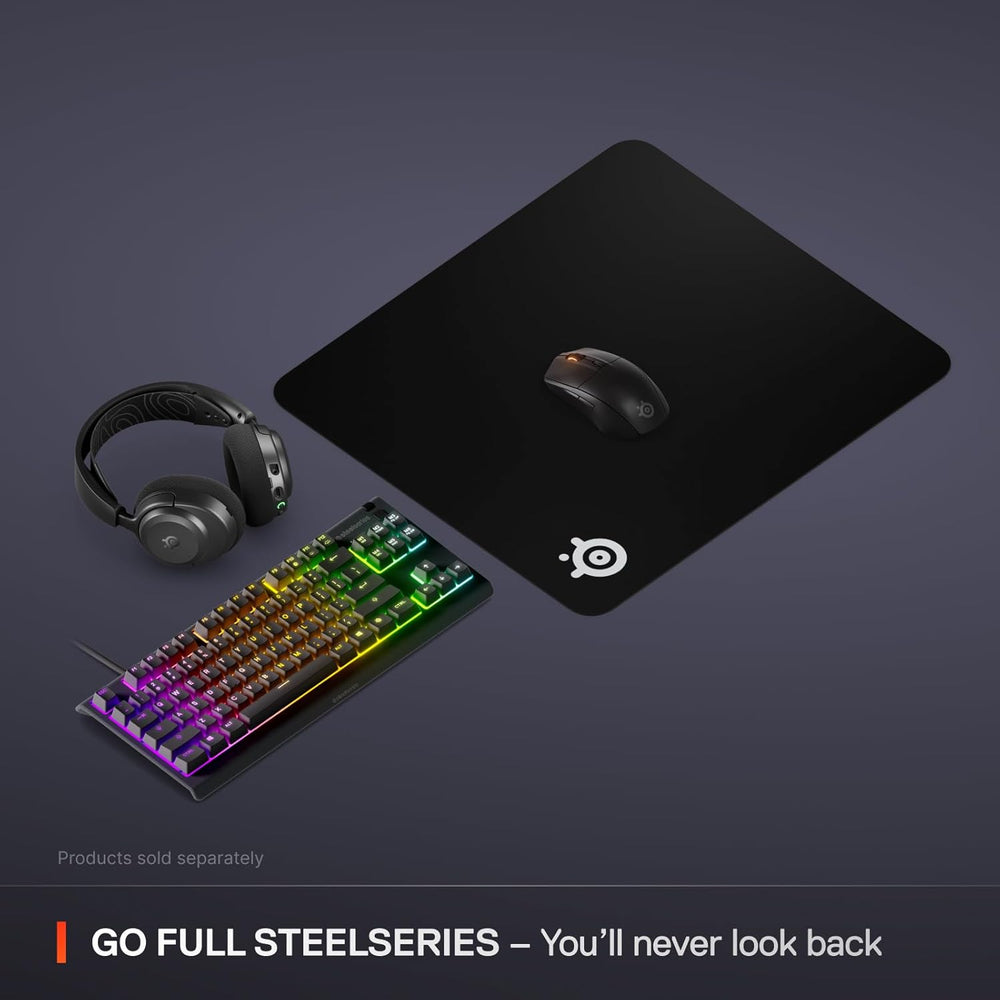 Qck Large Gaming Mousepad — Black — Non-Slip Silicone Rubber Bas 