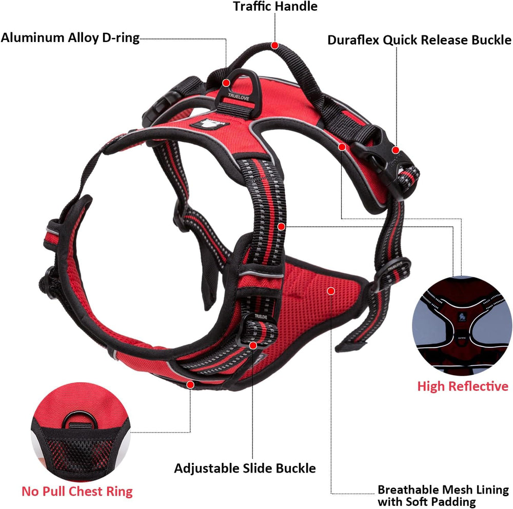 Adjustable No-Pull Dog Harness Reflective Pup Vest 