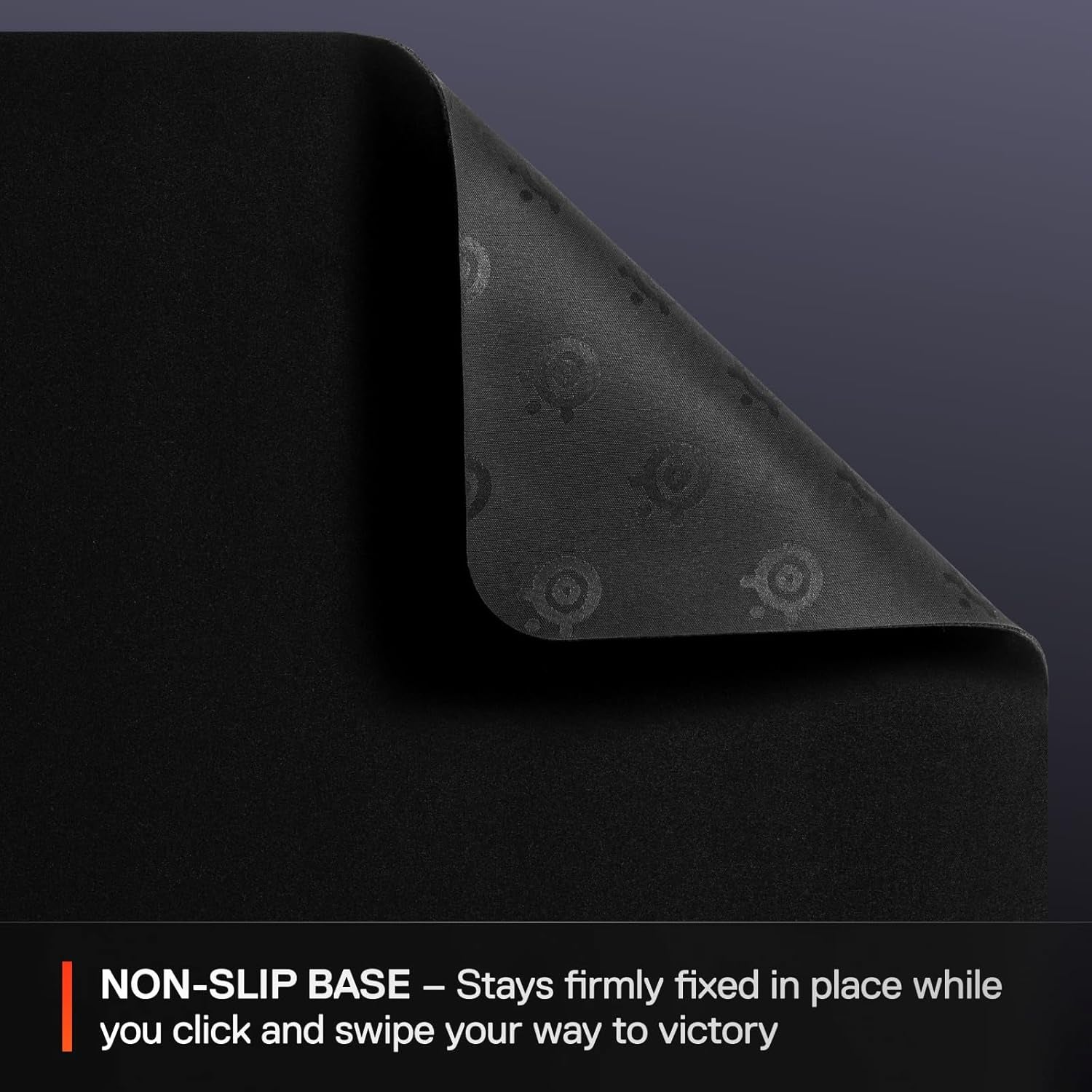 Qck Large Gaming Mousepad — Black — Non-Slip Silicone Rubber Bas 
