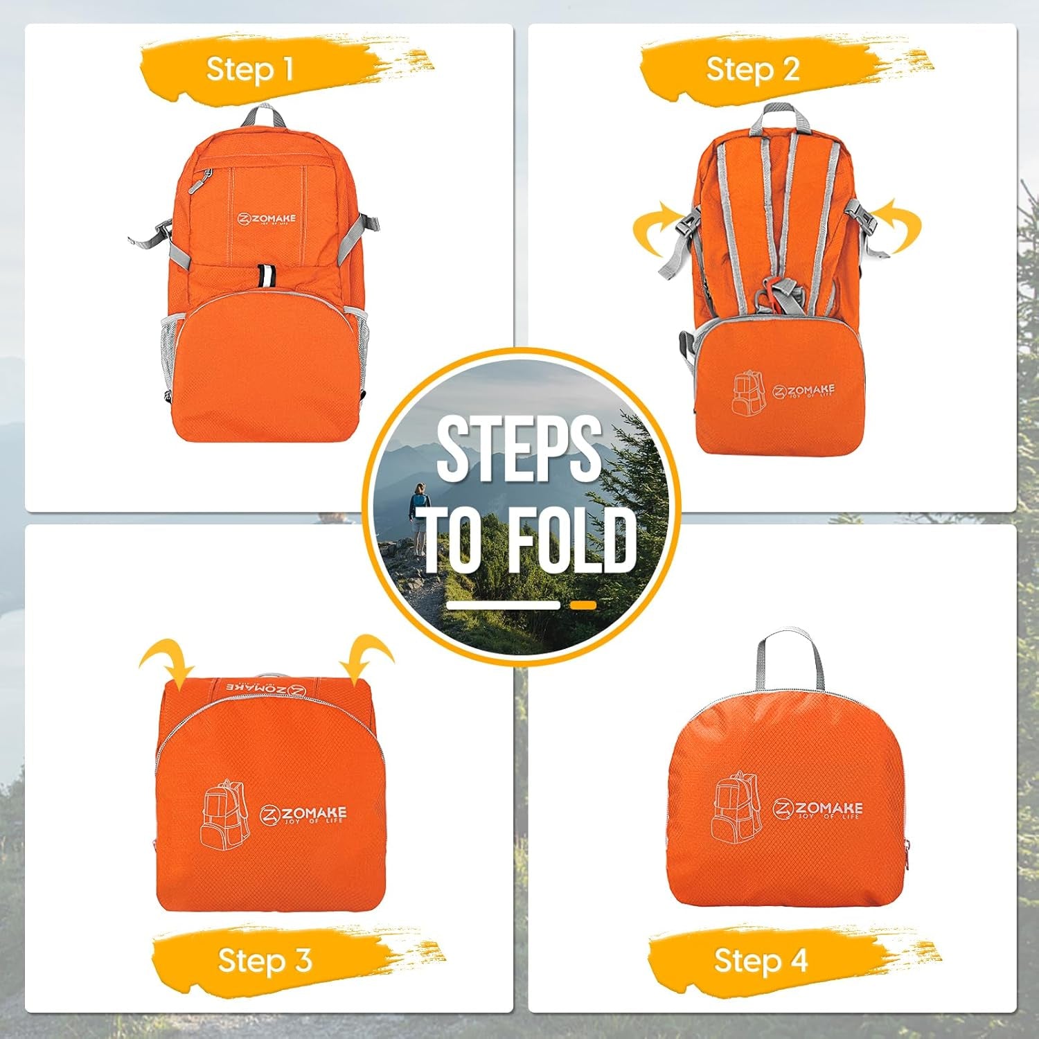 Lightweight Packable Backpack 35L, Light Foldable Backpacks Water Resistant