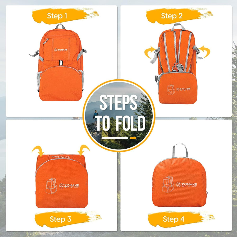 Lightweight Packable Backpack 35L, Light Foldable Backpacks Water Resistant