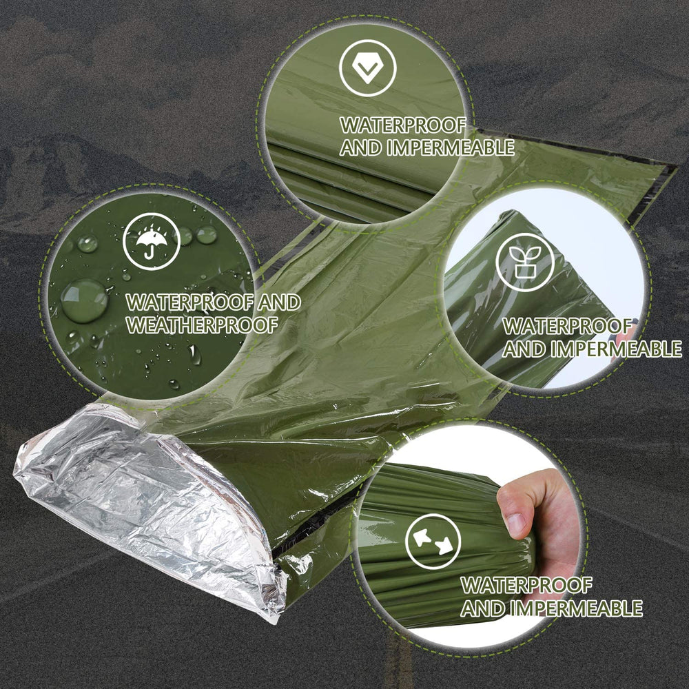 Emergency Sleeping Bag Survival Bivy Sack Use as Emergency Blanket 