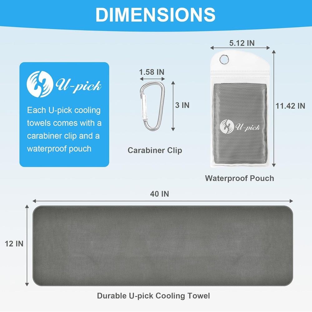 Cooling Towel(40"X12"), Breathable Cooling Towels for Neck and Face