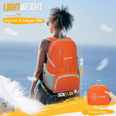Lightweight Packable Backpack 35L, Light Foldable Backpacks Water Resistant