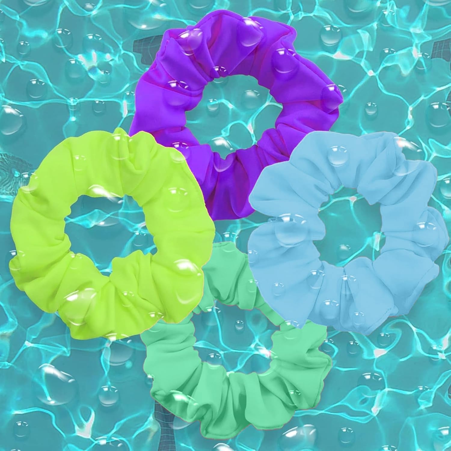 Waterproof Neon Scrunchies Gym Scrunchie 