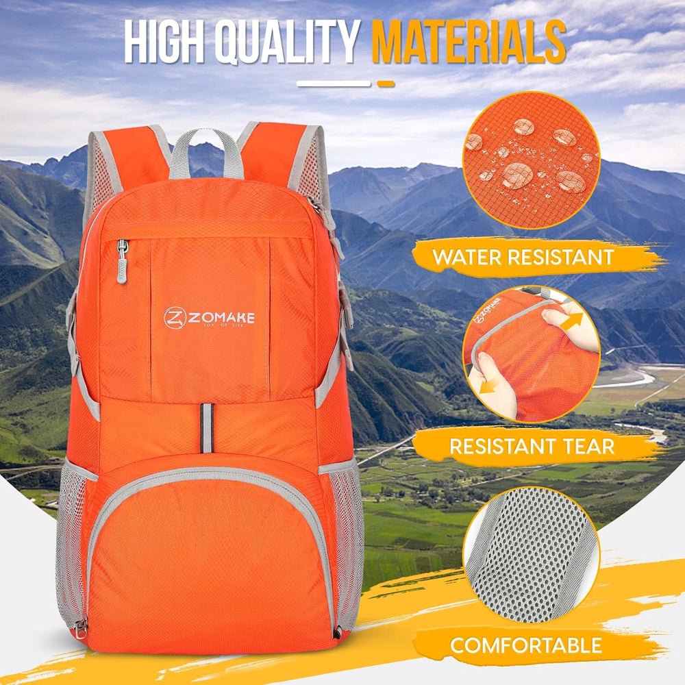 Lightweight Packable Backpack 35L, Light Foldable Backpacks Water Resistant