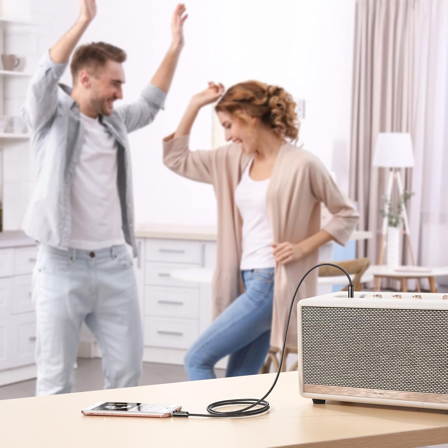 3.5Mm Aux Cable (9.8Ft/3M) Hi-Fi Sound Nylon Braided Auxiliary Audio Cable