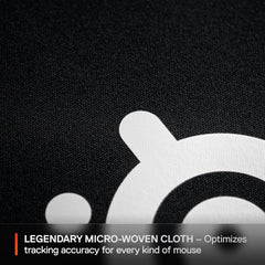 Qck Large Gaming Mousepad — Black — Non-Slip Silicone Rubber Bas 