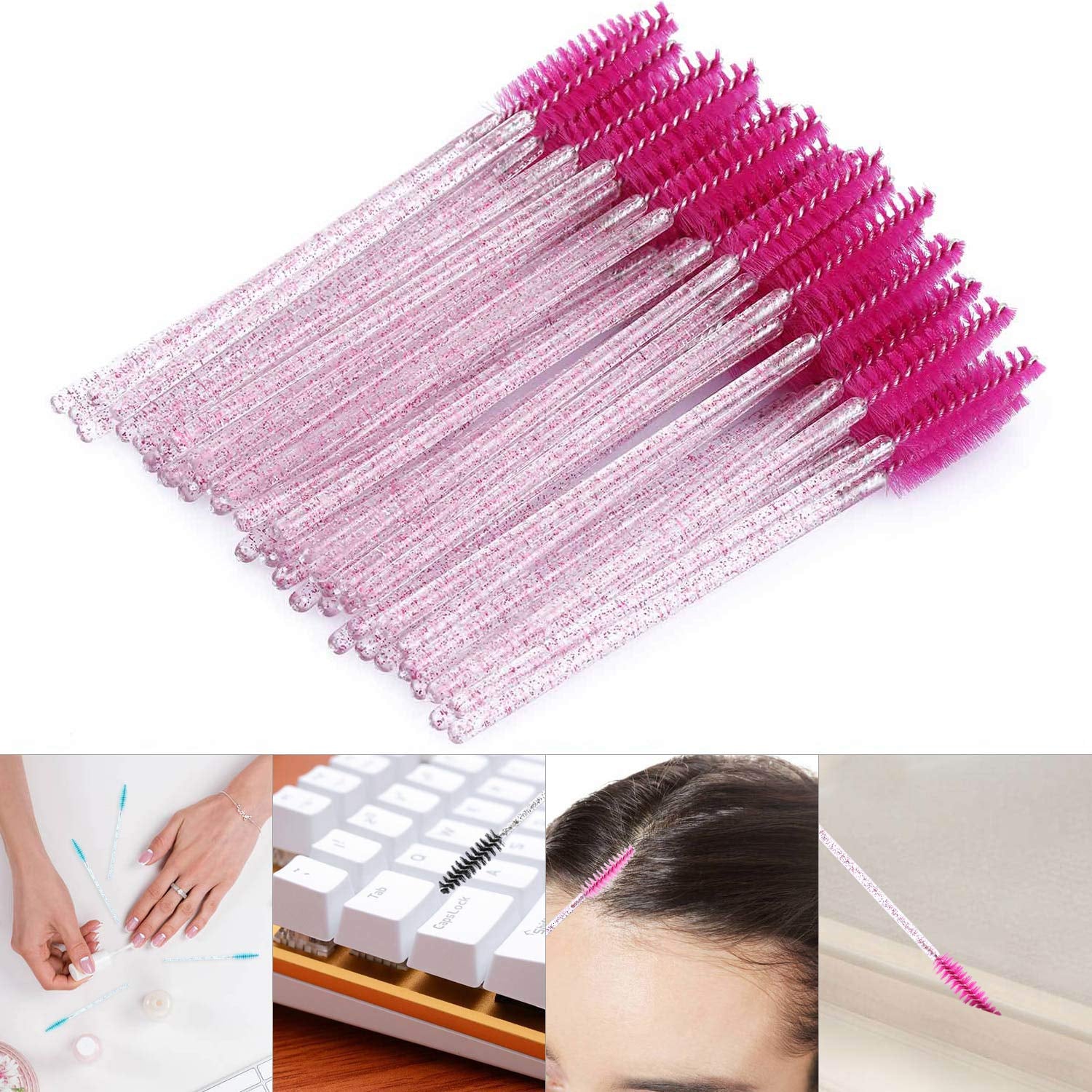 300 Disposable Mascara Wands Eyelash Brush